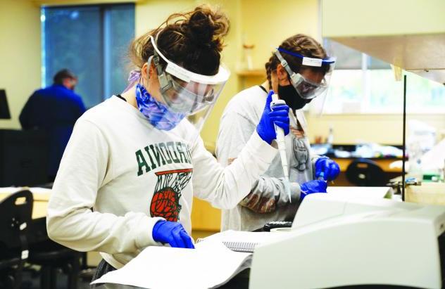 students in lab